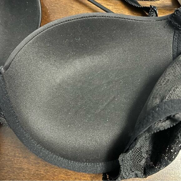 Victoria's Secret Dream Angels Push-Up Bra Black Lace Adj Straps 34D - Picture 8 of 8